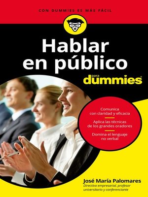 cover image of Hablar en público para Dummies